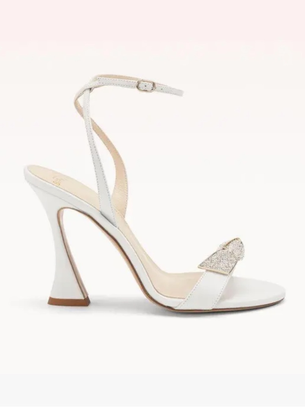 Alexandre Birman Clarita Bell Metal Crystals Sandals Bridal Heels White EU 38